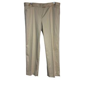 Lafayette 148 Beige Straight-Leg Womens Pants Size 12